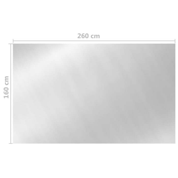 Couverture de piscine Argenté 260x160 cm PE – Image 4