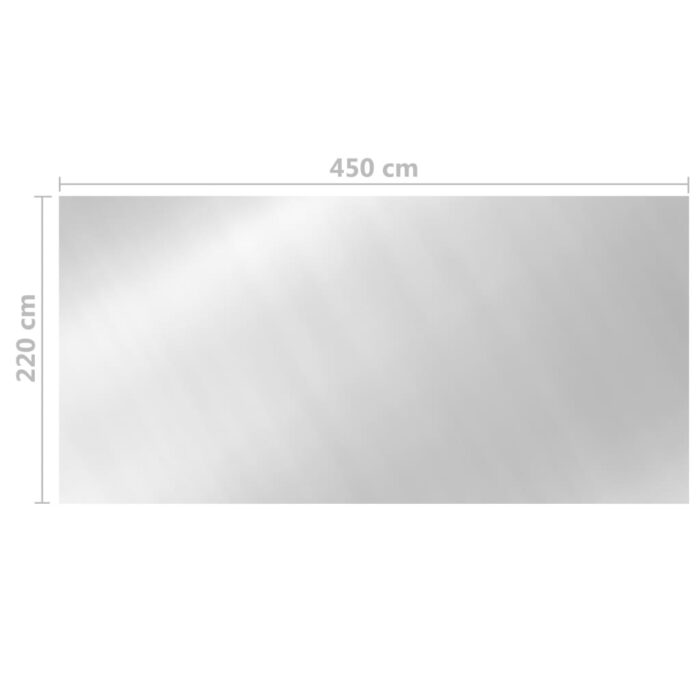Couverture de piscine Argenté 450x220 cm PE – Image 4
