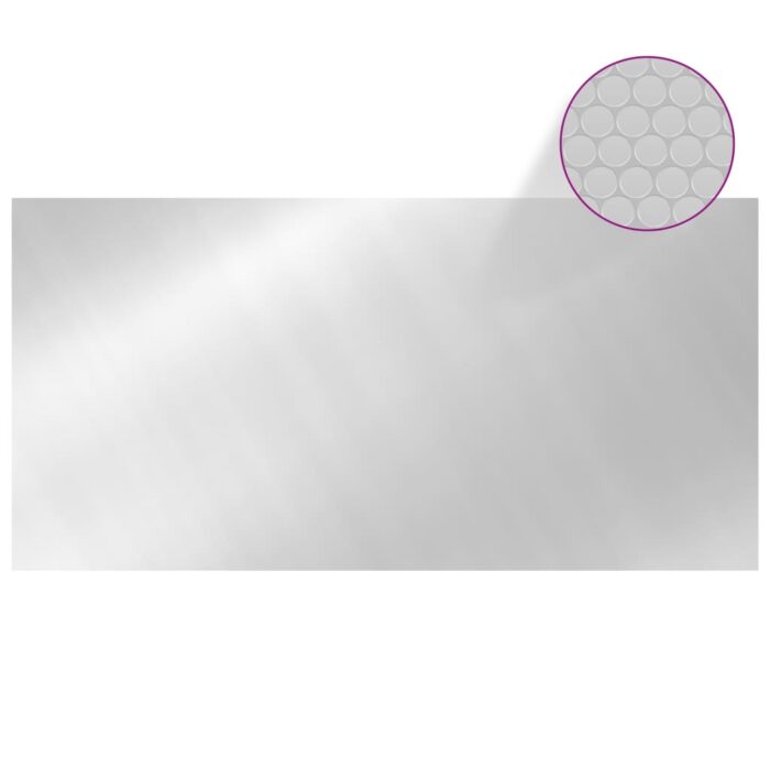 Couverture de piscine Argenté 549x274 cm PE – Image 3