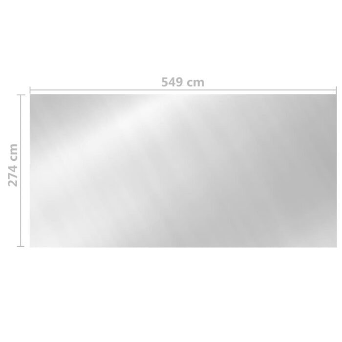 Couverture de piscine Argenté 549x274 cm PE – Image 4