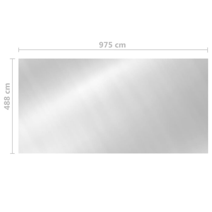 Couverture de piscine Argenté 975x488 cm PE – Image 4