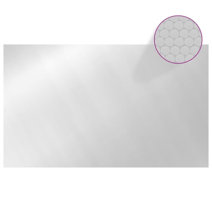 Couverture de piscine rectangulaire 500x300 cm PE Argenté – Image 3