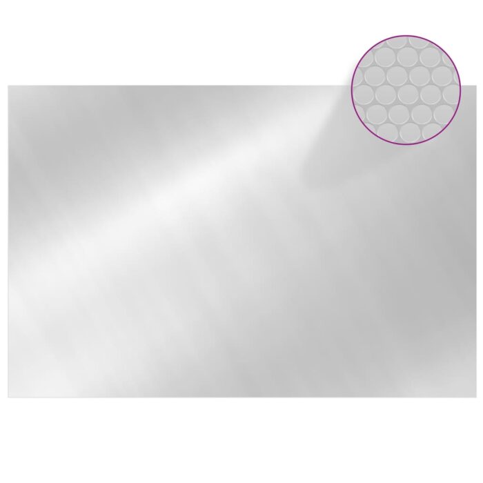 Couverture de piscine rectangulaire 600x400 cm PE Argenté – Image 2