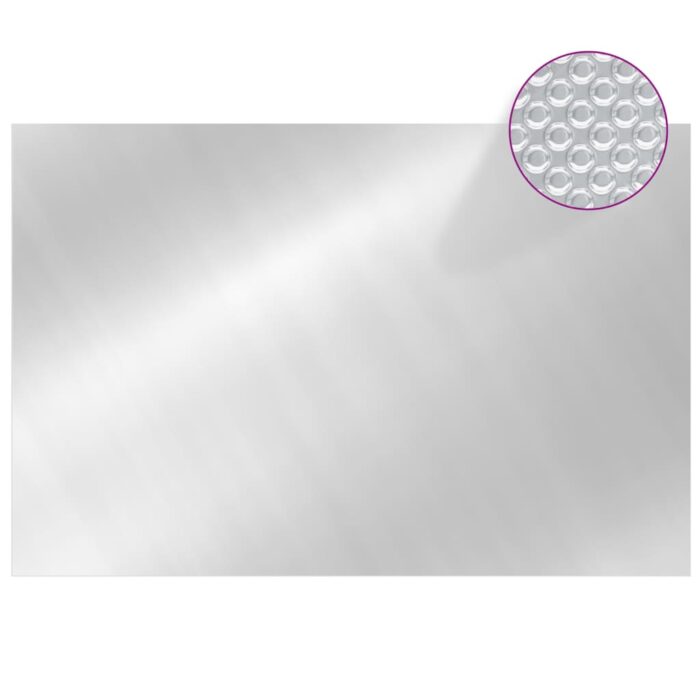 Couverture de piscine rectangulaire 600x400 cm PE Argenté – Image 3