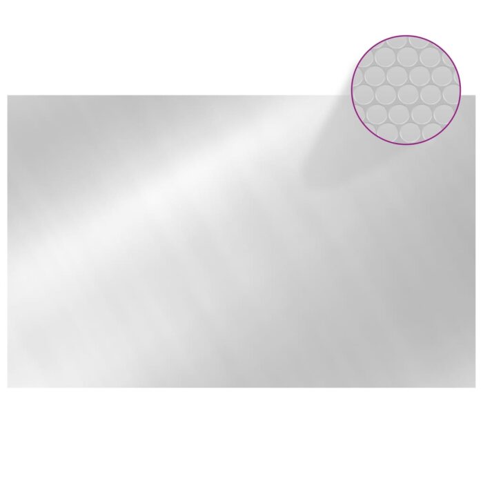 Couverture de piscine rectangulaire 800x500 cm PE Argenté – Image 3