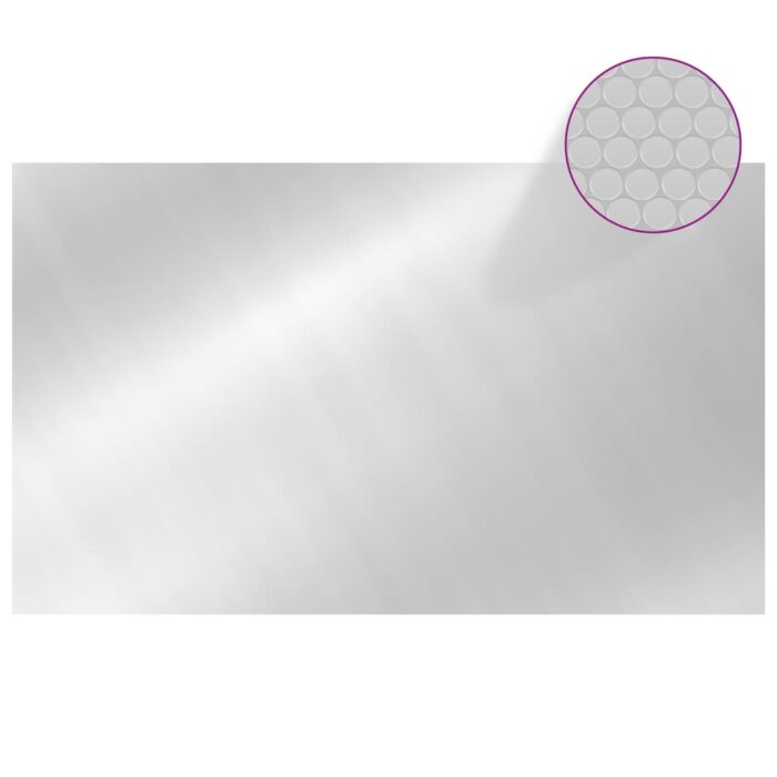 Couverture de piscine rectangulaire 1000x600 cm PE Argenté – Image 2