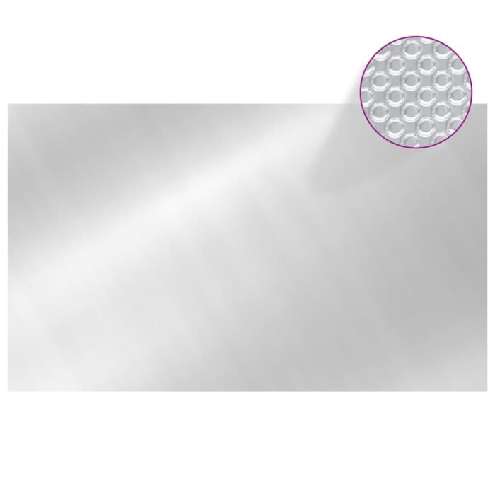 Couverture de piscine rectangulaire 1000x600 cm PE Argenté – Image 3