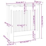 Cache-radiateur MDF Gris 78 cm – Image 6