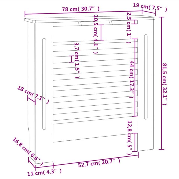 Cache-radiateur MDF 78 cm – Image 6