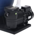 Filtre à sable avec vanne 7 voies et pompe 1000 W Bleu et noir – Image 8