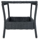 Table de jardin Gris foncé 45x45x46,5 cm Résine tressée – Image 2