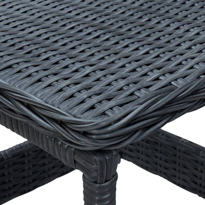 Table de jardin Gris foncé 45x45x46,5 cm Résine tressée – Image 3