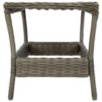 Table de jardin Marron 45x45x46,5 cm Résine tressée – Image 2