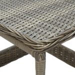 Table de jardin Marron 45x45x46,5 cm Résine tressée – Image 3