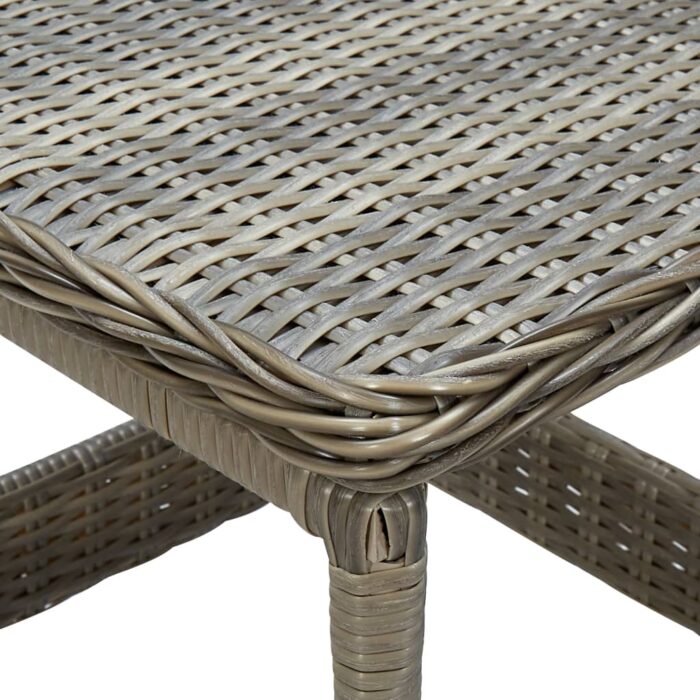 Table de jardin Marron 45x45x46,5 cm Résine tressée – Image 3