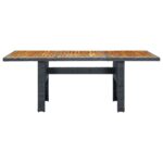 Table de jardin Gris foncé Résine tressée et bois d'acacia – Image 2