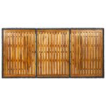 Table de jardin Gris foncé Résine tressée et bois d'acacia – Image 4