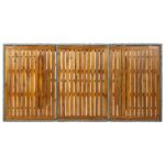 Table de jardin Gris clair Résine tressée et bois d'acacia – Image 4
