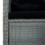 Chaises de jardin avec coussins lot de 2 Résine tressée – Image 6