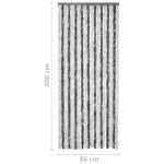 Moustiquaire Gris et blanc 56x200 cm Chenille – Image 3