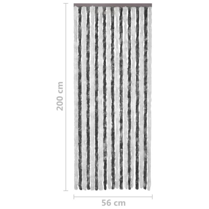 Moustiquaire Gris et blanc 56x200 cm Chenille – Image 3