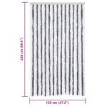 Moustiquaire gris et blanc 118x220 cm chenille – Image 5