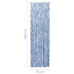 Moustiquaire Bleu et blanc 90x200 cm Chenille – Image 6