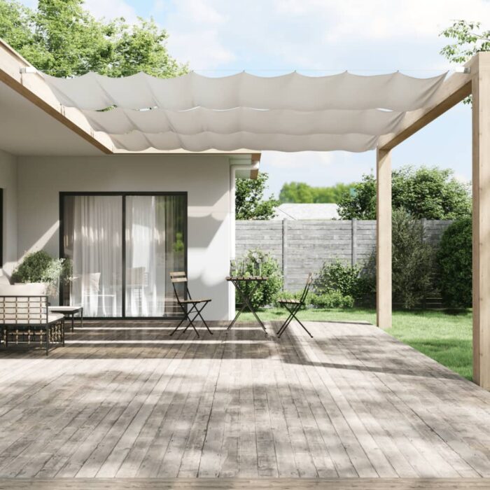 Auvent vertical Blanc 140x420 cm Tissu oxford – Image 1