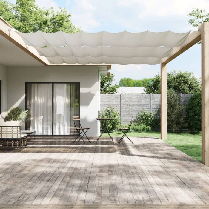 Auvent vertical Blanc 140x1200 cm Tissu oxford – Image 1
