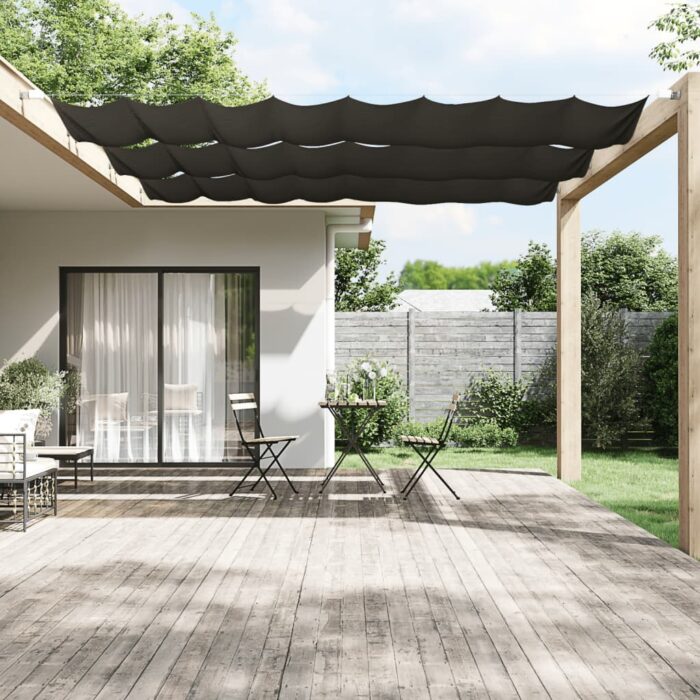 Auvent vertical Anthracite 100x1200 cm Tissu oxford – Image 1