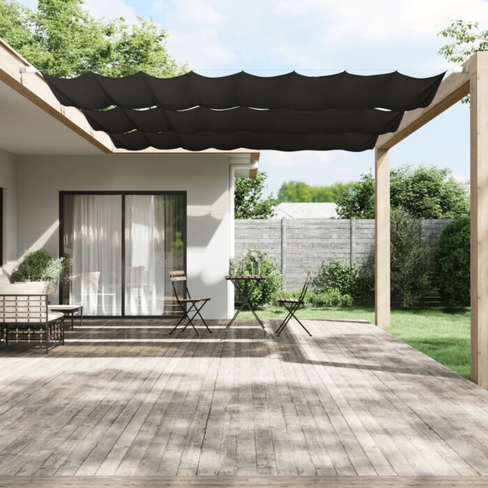 Auvent vertical Anthracite 140x800 cm Tissu oxford – Image 1
