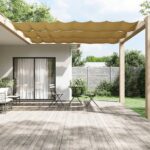 Auvent vertical Beige 60x800 cm Tissu oxford