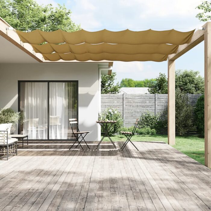 VXL8720286158562_m_en_hd_1.jpg Auvent vertical Beige 100x1000 cm Tissu oxford – Image 1