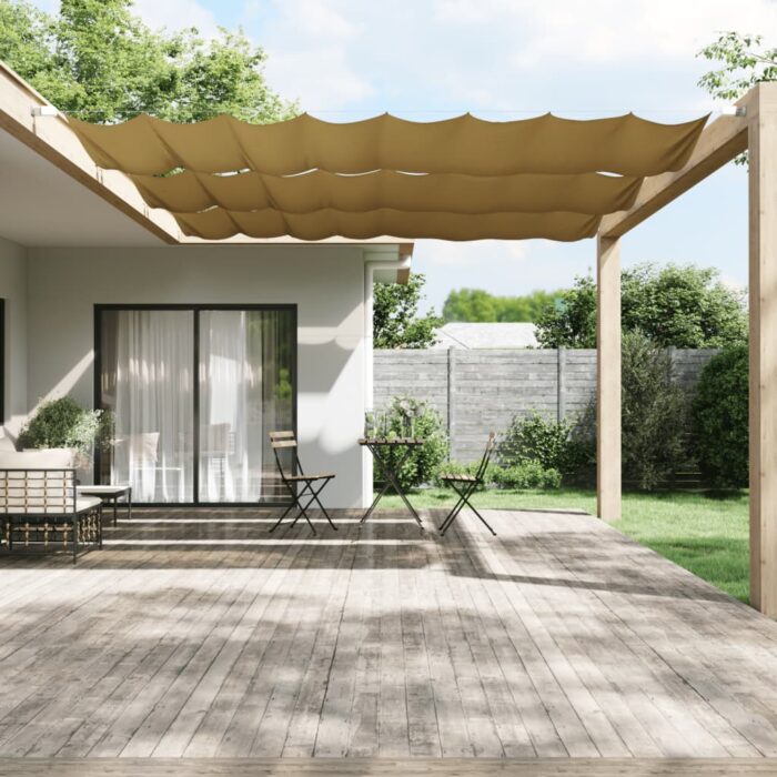 VXL8720286158647_m_en_hd_1.jpg Auvent vertical Beige 140x1200 cm Tissu oxford – Image 1