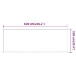 Auvent vertical Vert clair 100x600 cm Tissu oxford – Image 4