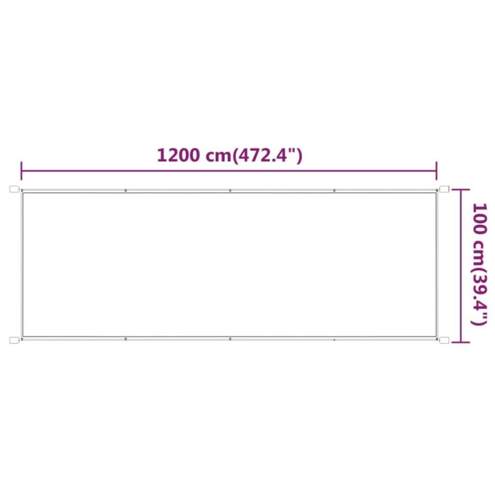 Auvent vertical Vert clair 100x1200 cm Tissu oxford – Image 4