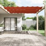 Auvent vertical Terre cuite 100x1200 cm Tissu oxford