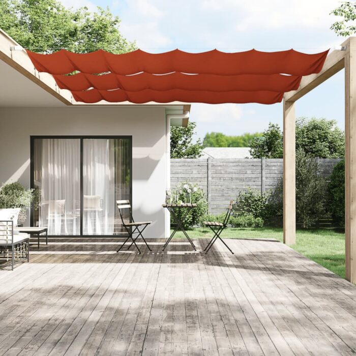 Auvent vertical Terre cuite 100x1200 cm Tissu oxford – Image 1