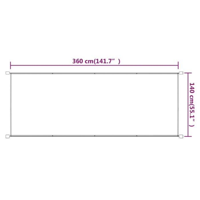 Auvent vertical Terre cuite 140x360 cm Tissu oxford – Image 4