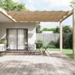 Auvent vertical Taupe 60x1000 cm Tissu oxford