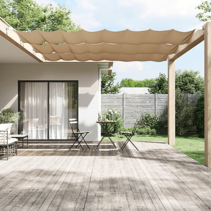 Auvent vertical Taupe 100x1200 cm Tissu oxford – Image 1