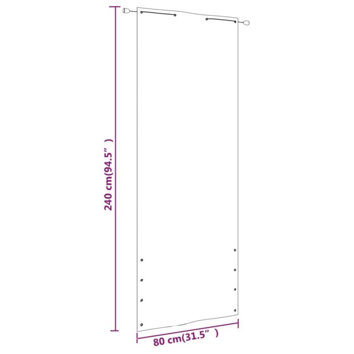 Écran de balcon Marron 80x240 cm Tissu Oxford – Image 4