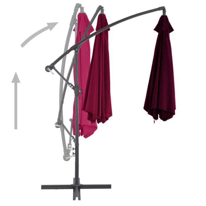 VXL8720286164365_g_en_hd_3.jpg Parasol de jardin en porte-à-faux avec mât en aluminium – Image 3
