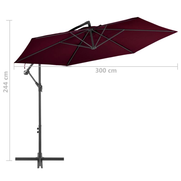VXL8720286164365_g_en_hd_7.jpg Parasol de jardin en porte-à-faux avec mât en aluminium – Image 7