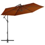 Parasol de jardin en porte-à-faux avec mât en aluminium