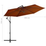 Parasol de jardin en porte-à-faux avec mât en aluminium – Image 7
