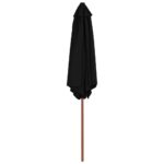 Parasol de jardin avec mât en bois noir 270 cm – Image 3