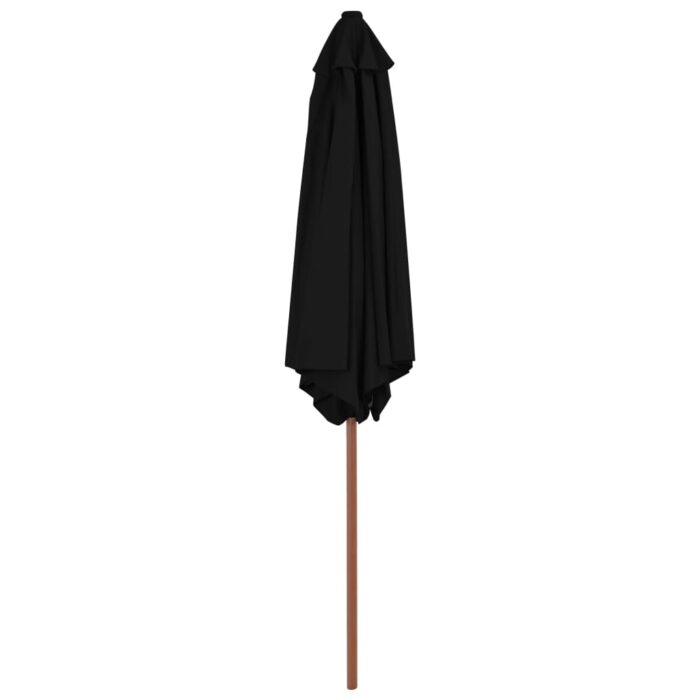 Parasol de jardin avec mât en bois noir 270 cm – Image 3