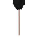 Parasol de jardin avec mât en bois noir 270 cm – Image 4