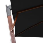 Parasol de jardin suspendu avec mât noir bois de sapin massif – Image 4